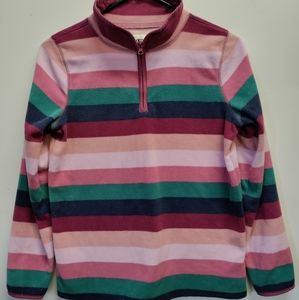 Fleece half zip jacket 90s stripe